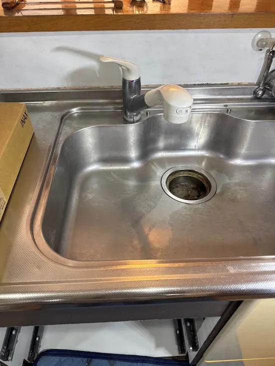 工事前　静岡県磐田市のお客様のキッチン水栓工事