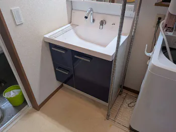 愛知県名古屋市天白区のお客様の洗面化粧台工事(展示品)