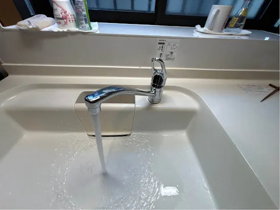 工事後　群馬県安中市のお客様のキッチン水栓工事