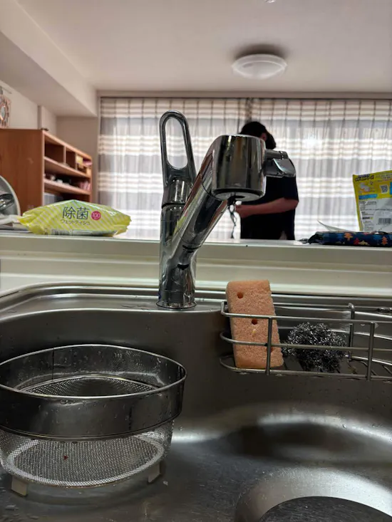工事前　茨城県つくば市のお客様のキッチン水栓交換工事
