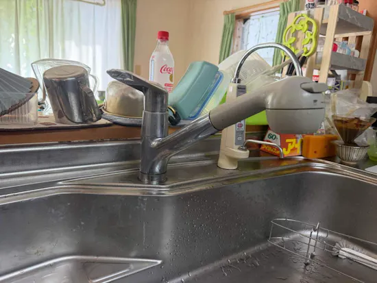 工事前　埼玉県久喜市のお客様の水栓工事