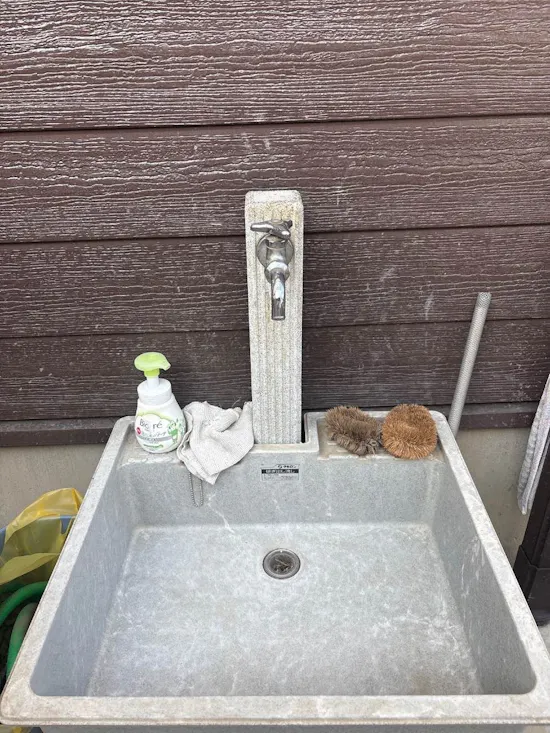 工事前　群馬県太田市のお客様の屋外水栓工事