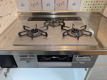 静岡県磐田市のお客様のビルトインコンロ工事（展示品）