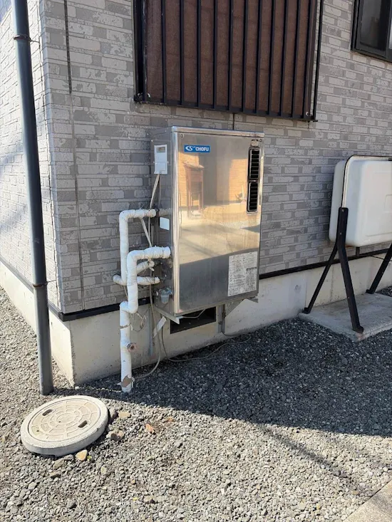 工事前　山梨県都留市のお客様の石油給湯器交換工事