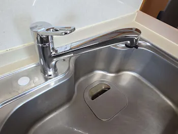 栃木県那須塩原市のお客様のキッチン水栓工事