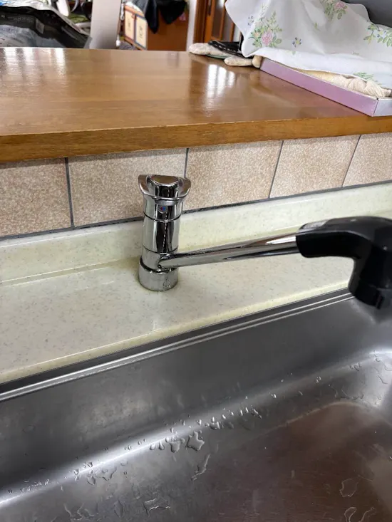 工事前　茨城県龍ケ崎市のお客様のキッチン水栓工事