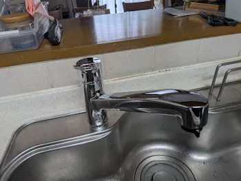 愛知県日進市のお客様のキッチン水栓工事