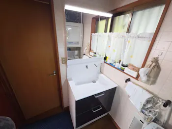 静岡県裾野市のお客様の洗面化粧台工事