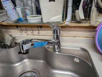 愛知県岡崎市のお客様のキッチン水栓工事