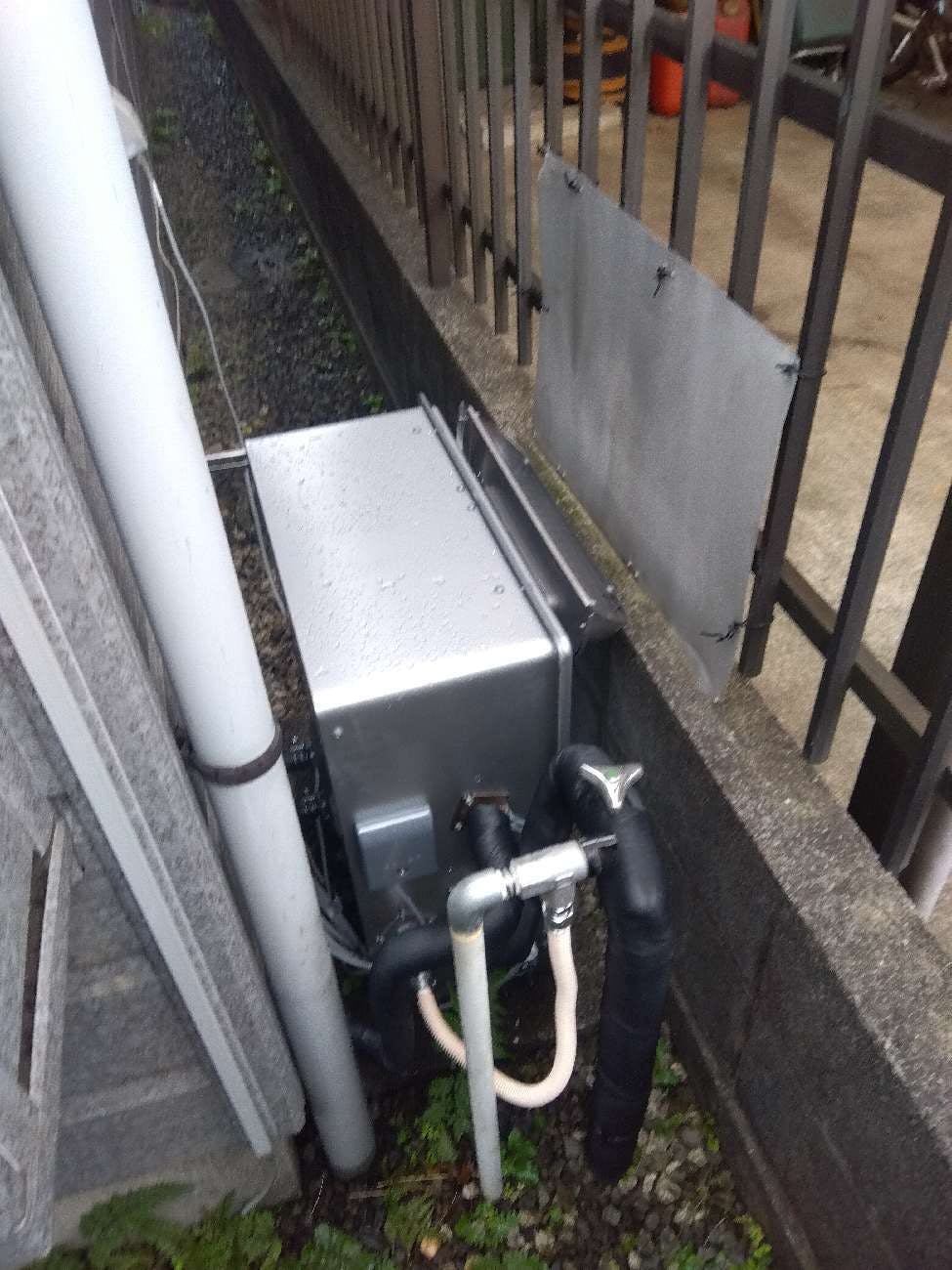 東京都青梅市のガス給湯器交換工事