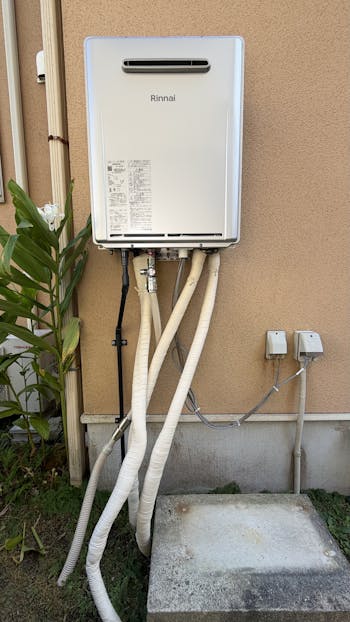 勝浦市のお客様の給湯器工事