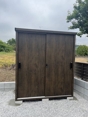 東松山市のお客様の物置設置工事