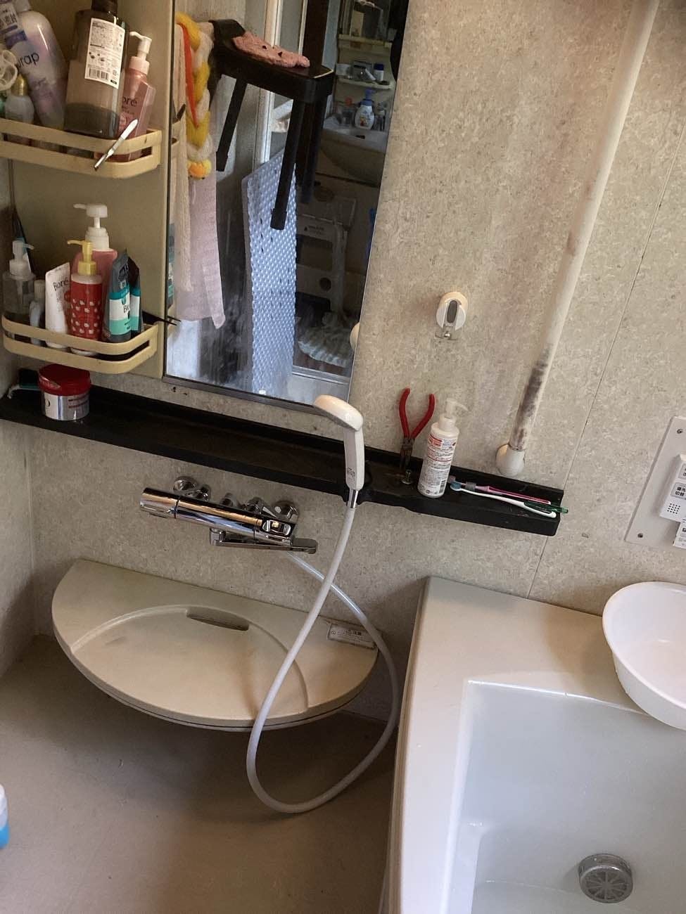 神奈川県平塚市のお客様の浴室混合栓交換工事