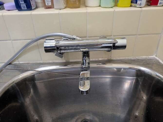 静岡県静岡市のお客様の浴室水栓工事