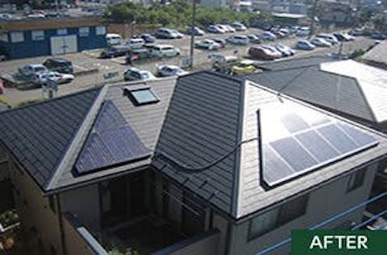 工事後 愛知県のお客様の太陽光発電設置工事