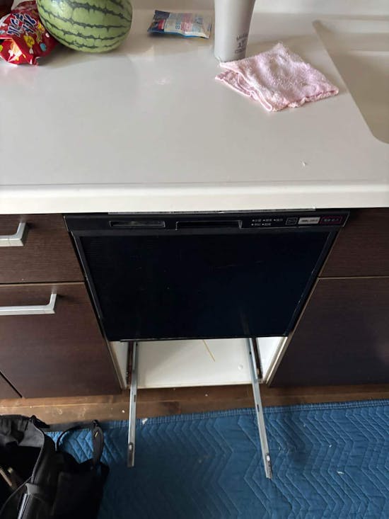 工事前　茨城県北茨城市のお客様の食洗機交換工事