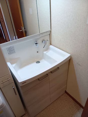 東京都八王子市のお客様の洗面化粧台交換工事