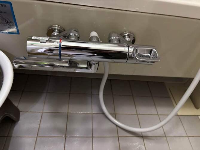 茨城県龍ケ崎市のお客様の浴室水栓交換工事