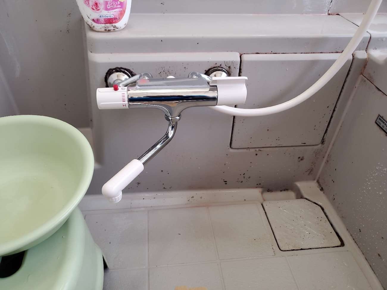 栃木県宇都宮市のお客様の浴室水栓工事