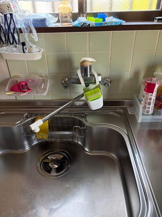 工事前　茨城県稲敷郡のお客様の台所水栓交換工事