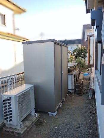 群馬県伊勢崎市のお客様の物置解体・組立工事 