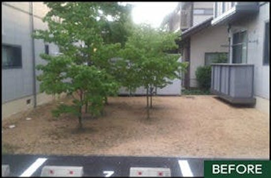 工事前 千葉県のお客様のサイクルポート+土間コンクリート工事
