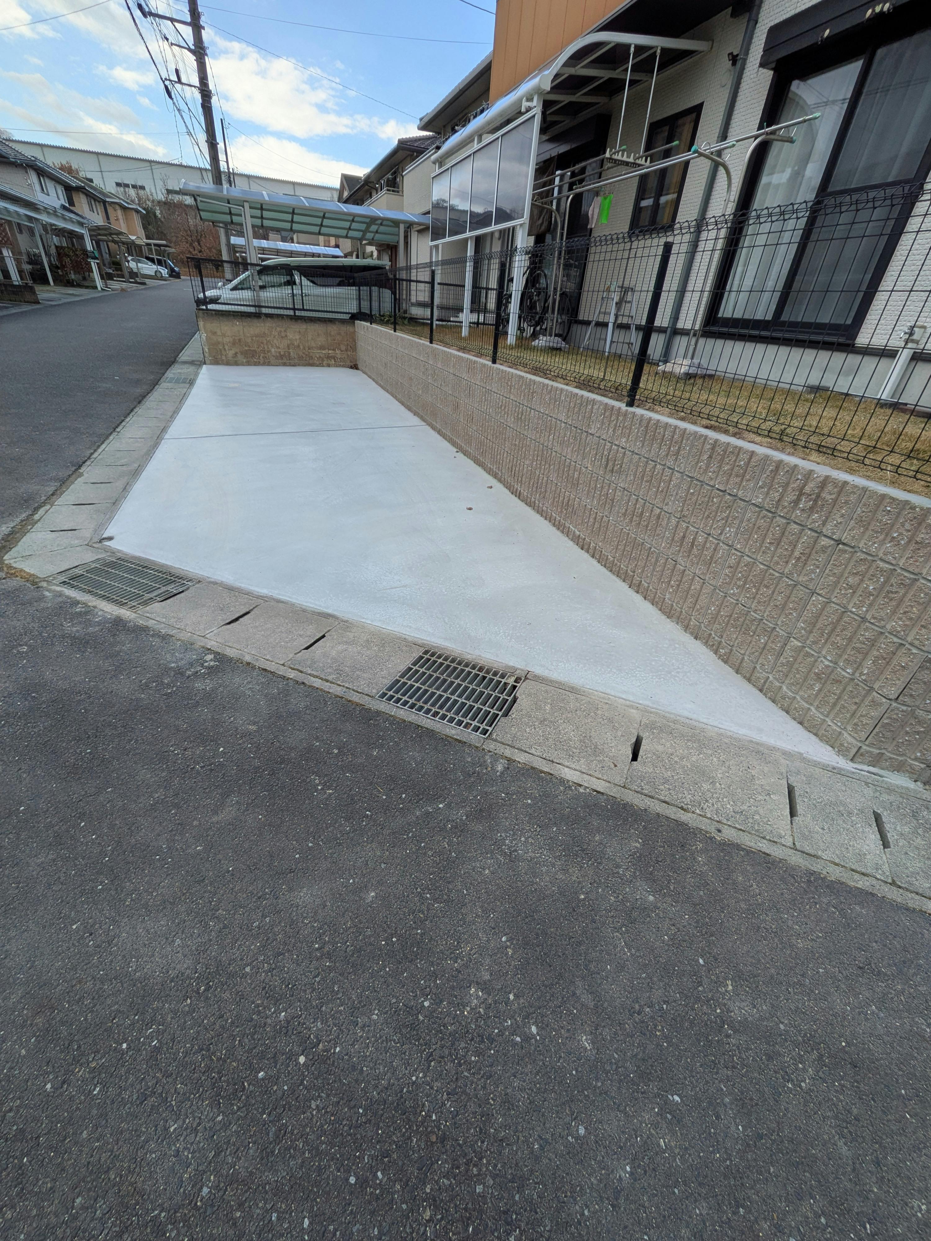 可児市のお客様の駐車場増設工事