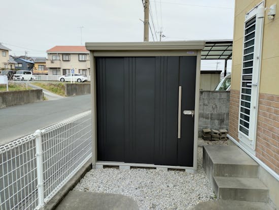 工事後　静岡県のお客様の物置設置工事