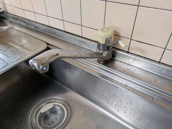 工事前　静岡県静岡市のお客様のキッチン混合栓工事