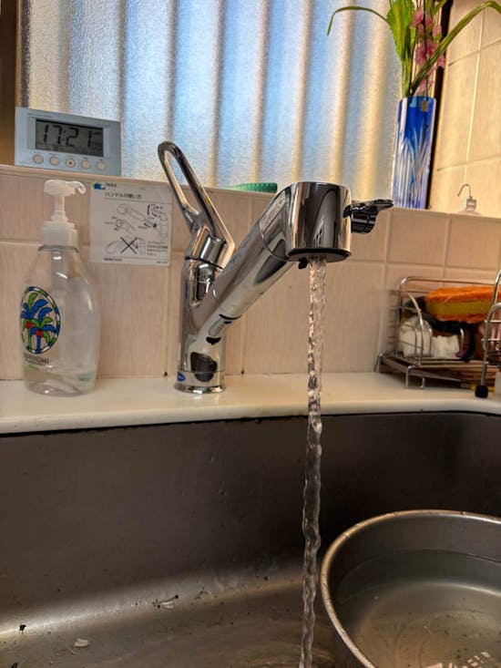 工事後　茨城県龍ケ崎市のお客様のキッチン水栓交換工事