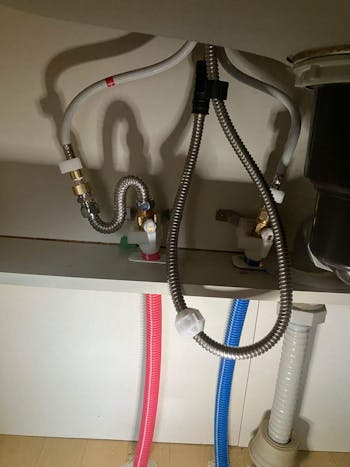 埼玉県深谷市のお客様のキッチン混合栓交換工事　具体的な工事内容1