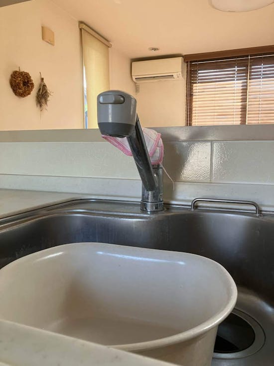 工事前　埼玉県深谷市のお客様のキッチン混合栓交換工事