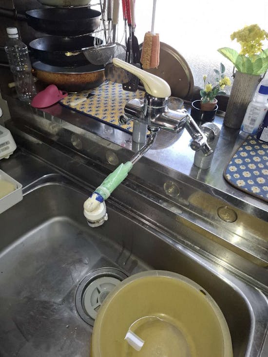 工事前　宮城県大崎市のお客様の水栓交換工事