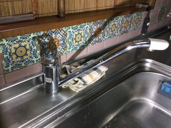 工事前 埼玉県飯能市のお客様のキッチンワンホール交換工事