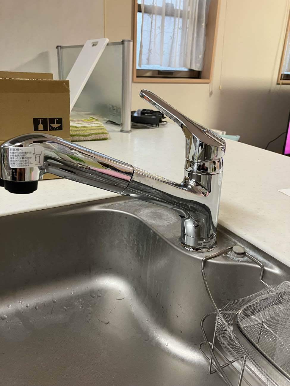 群馬県高崎市のお客様のキッチン水栓取り付け工事 