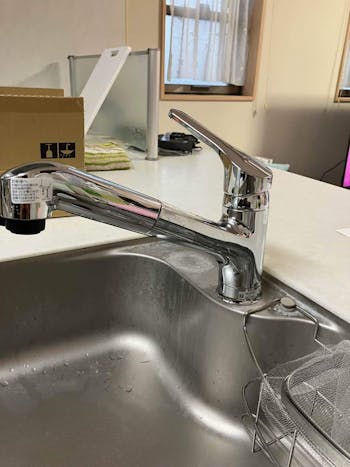 群馬県高崎市のお客様のキッチン水栓取り付け工事 