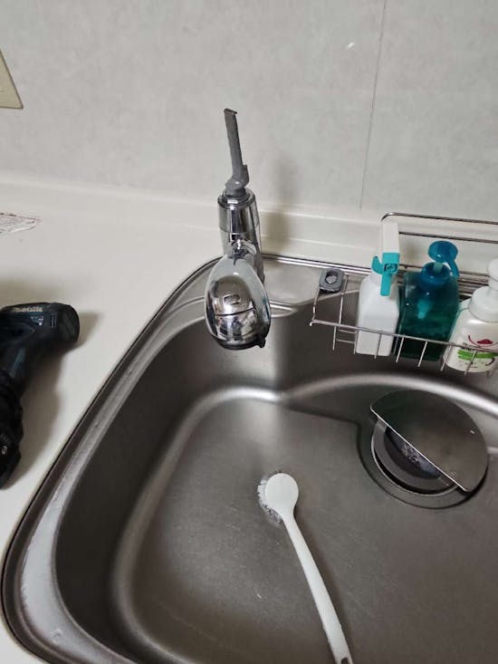 工事前　三重県津市のお客様の水栓交換工事