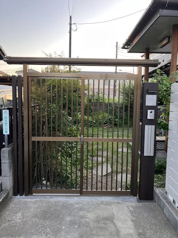 千葉県のお客様のアルミ門戸・門柱工事
