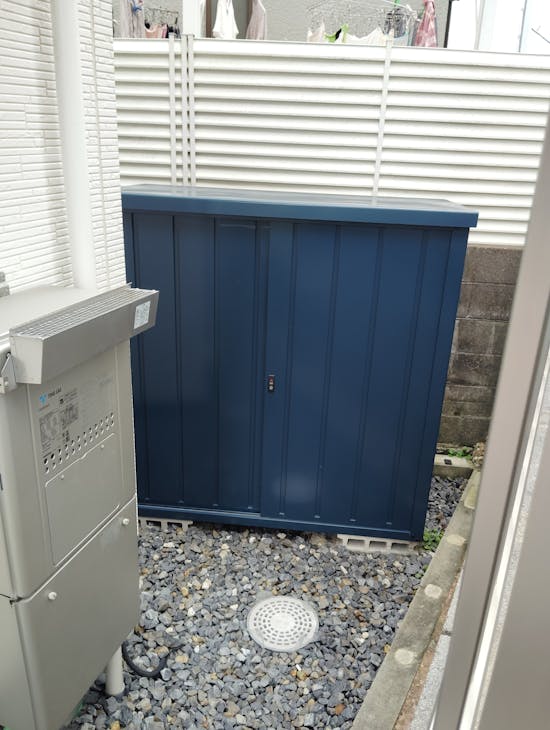 工事前　愛知県のお客様の物置工事