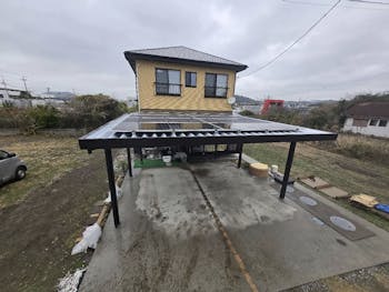 千葉県館山市のお客様のソーラーカーポート工事