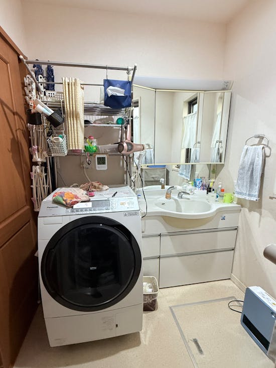 工事前　茨城県つくば市のお客様の洗面化粧台交換工事