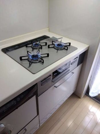 東京都八王子市のお客様のビルトインコンロレンジフード工事