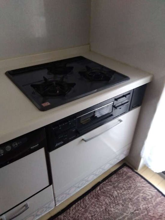 工事前　東京都八王子市のお客様のビルトインコンロレンジフード工事