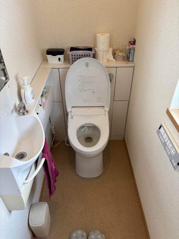 茨城県水戸市のお客様の温水洗浄便座交換工事