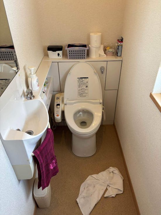 工事前　茨城県水戸市のお客様の温水洗浄便座交換工事 