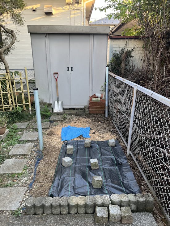 工事前　さいたま市浦和区のお客様の物置・倉庫工事