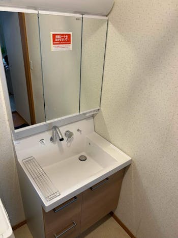 東京都町田市のお客様の洗面化粧台交換工事 