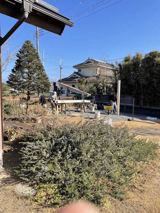 工事前　群馬県のお客様のカーポート設置工事