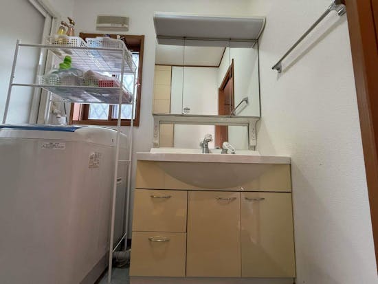 工事前　栃木県矢板市のお客様の洗面化粧台交換工事