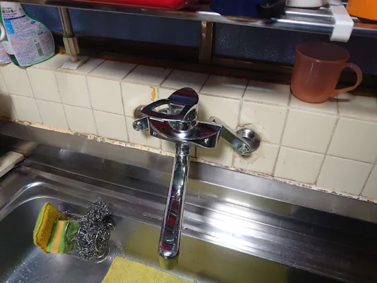 工事前　愛知県名古屋市のお客様のキッチン水栓交換工事